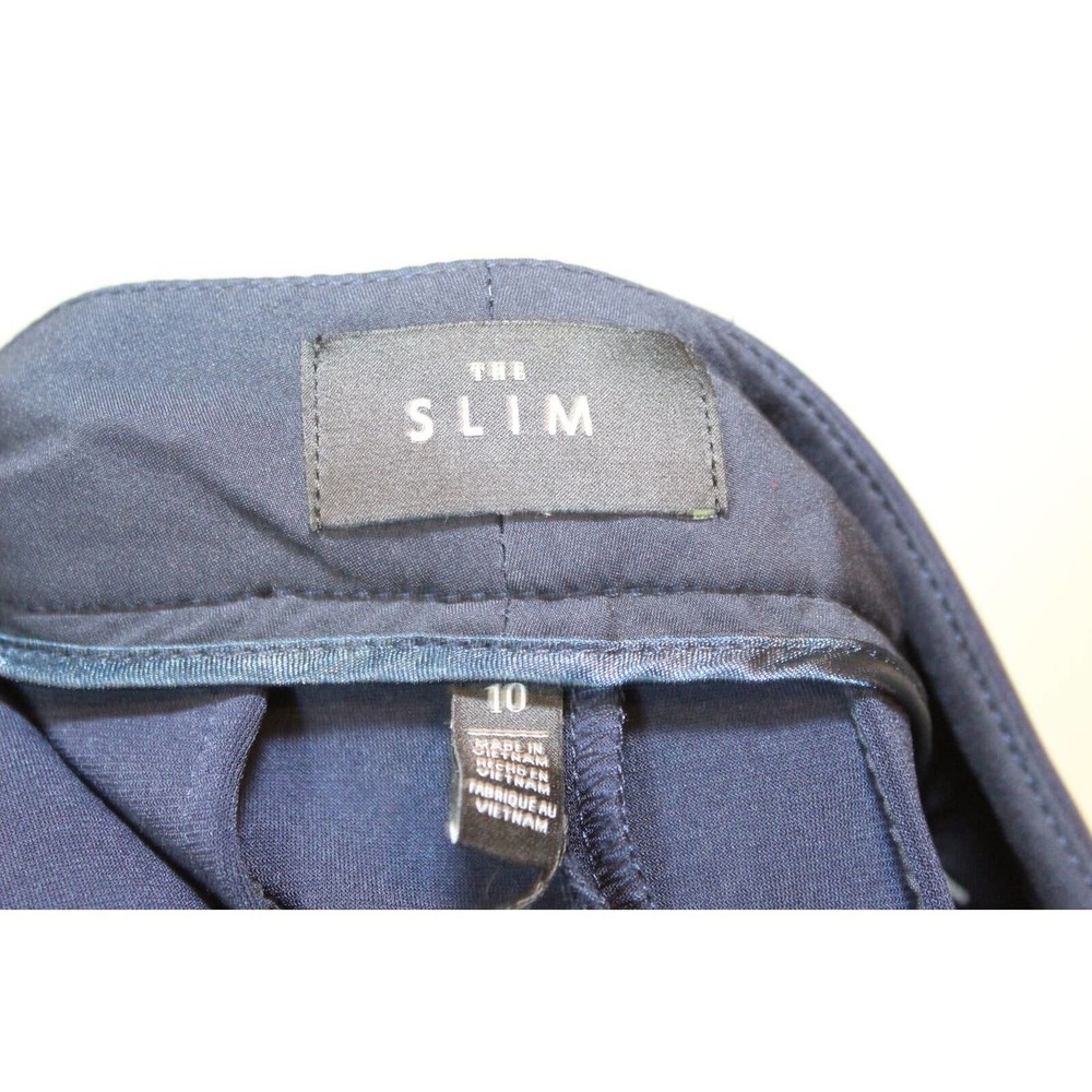 White House Black Market The Slim Essential Pants Navy Women's Size 10 H14683 - Picture 9 of 12